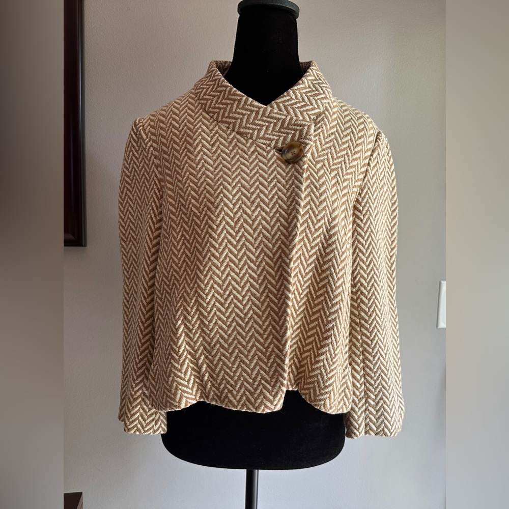 Michael Kors Chevron Cropped Jacket